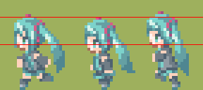 第15ドット 走りについて 初音ミクその一 ドット絵描こうz