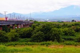 日野川鉄橋を渡る381系