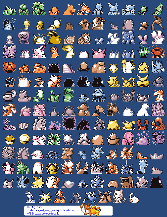 初代ポケモンのドット絵入手したからこれ見ながら語ろうぜ ラプラプラス