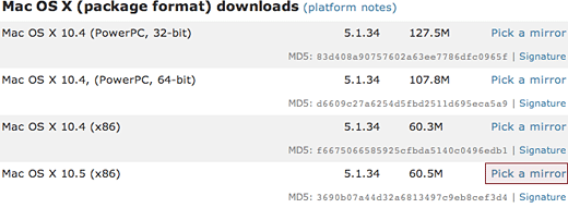 MacOSXMySQL򥤥󥹥ȡ뤹ˡ 1