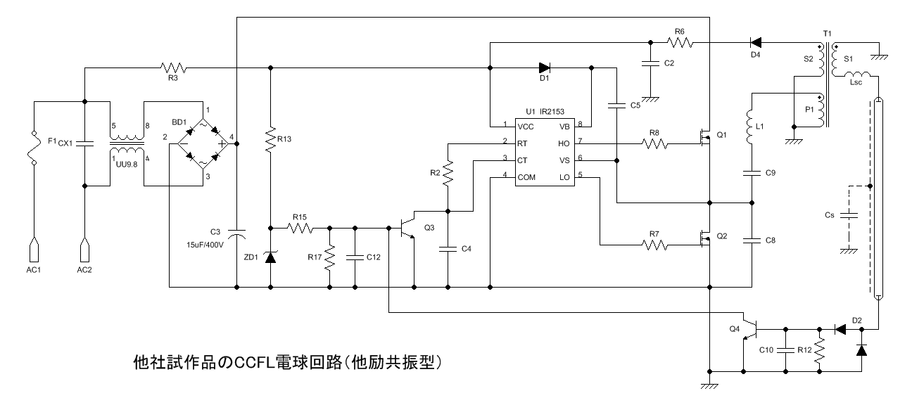 ccfl照明 磁気回路