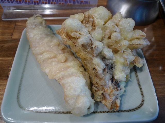 おにやんま 冷かけ カマス天 まいたけ天 新橋ランチ日記