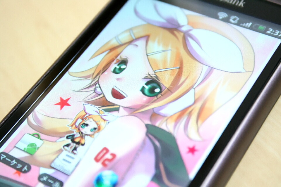 画面を歩き回るリンリンにタッチ 鏡音リンのライブ壁紙 ダンシングリン Androidアプリ S Max