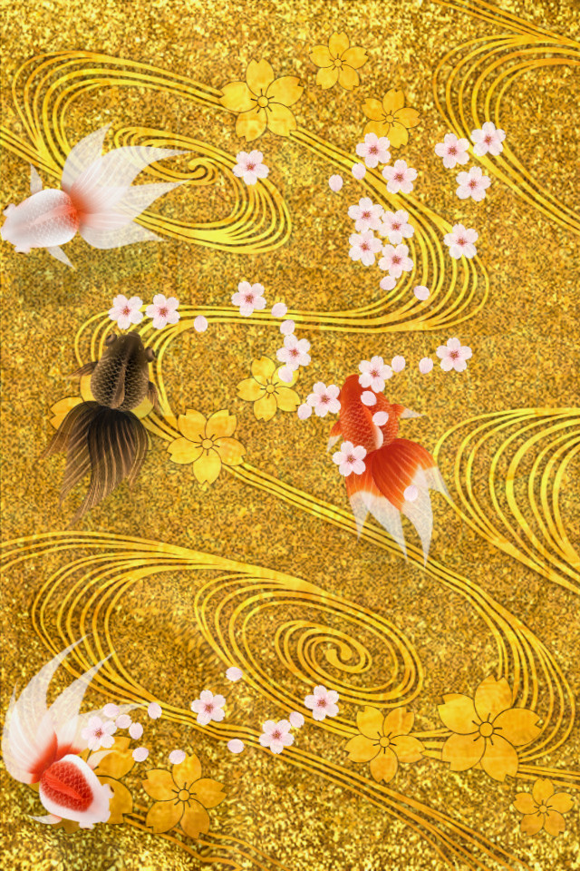 綺麗な和風 金魚 壁紙 最高の花の画像